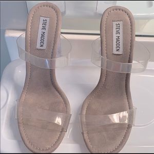 Steve Madden Clear Mules